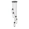 Z-Lite Arden Chandelier, 5-Light, 12 In.W x 12 In.H, Matte Black/Clear 651P-5R-MB - alternate 5